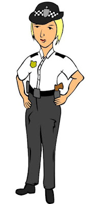 Policía Dibujo de una policía a colores