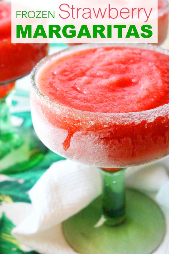 Frozen Strawberry Margaritas EASY RECIPES