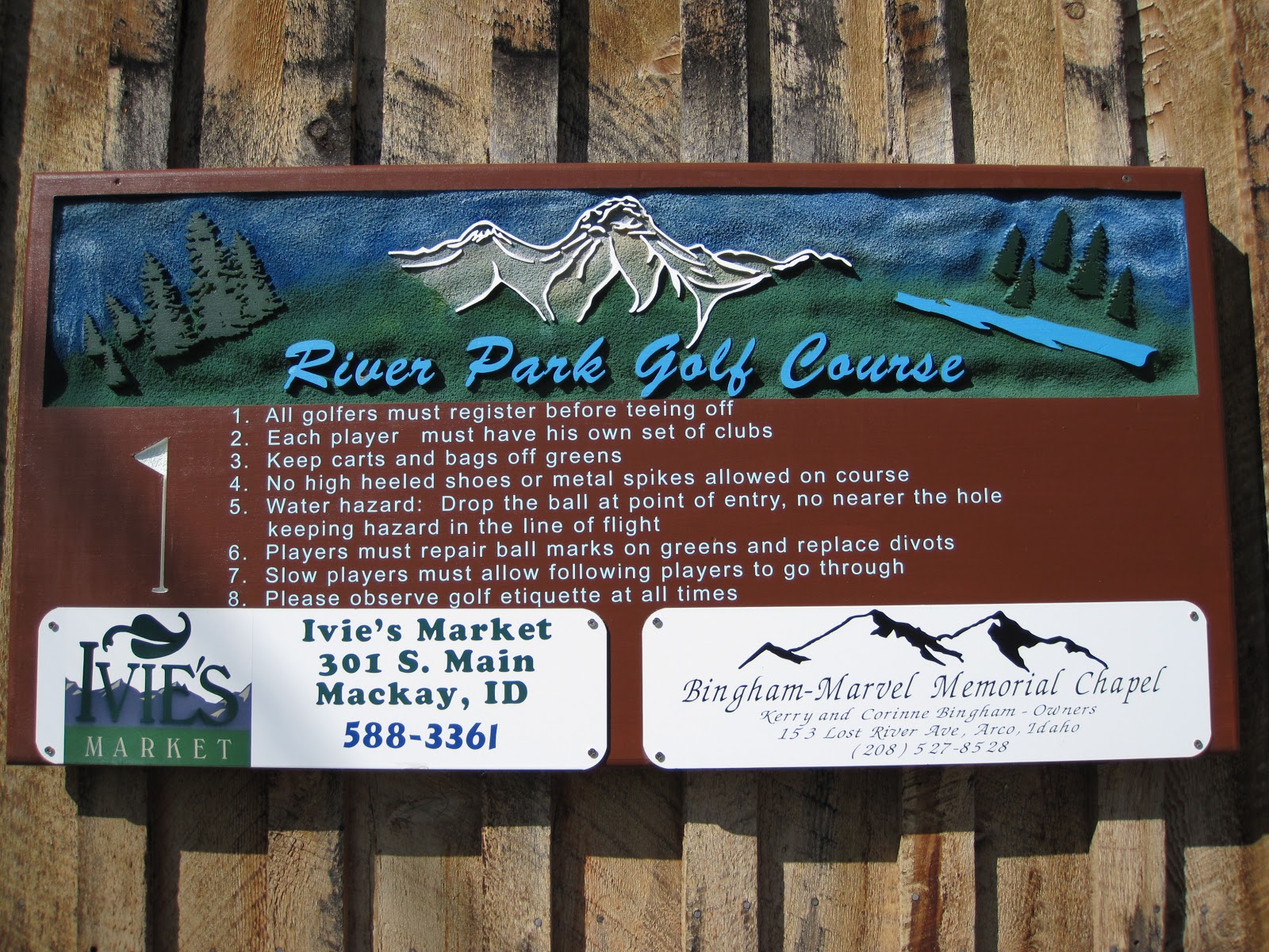 Mackay, Idaho 83251 Marinac's River Park Golf Course and RV Park IS OPEN FOR THE SEASON April