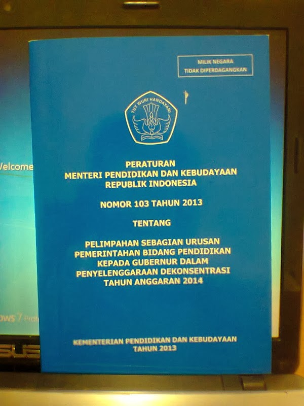 PPeraturan Menteri Pendidikan dan Kebudayaan Nomor 103 Tahun 2013