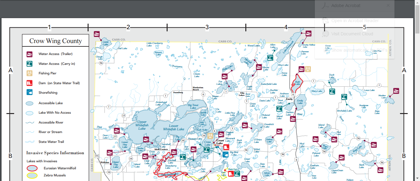 link to public access points and fish species available in crow wing county lakes http files dnr state mn us maps water access counties crowwing pdf link to public access points and fish species available in crow wing county lakes http files dnr state mn us maps water access counties crowwing pdf