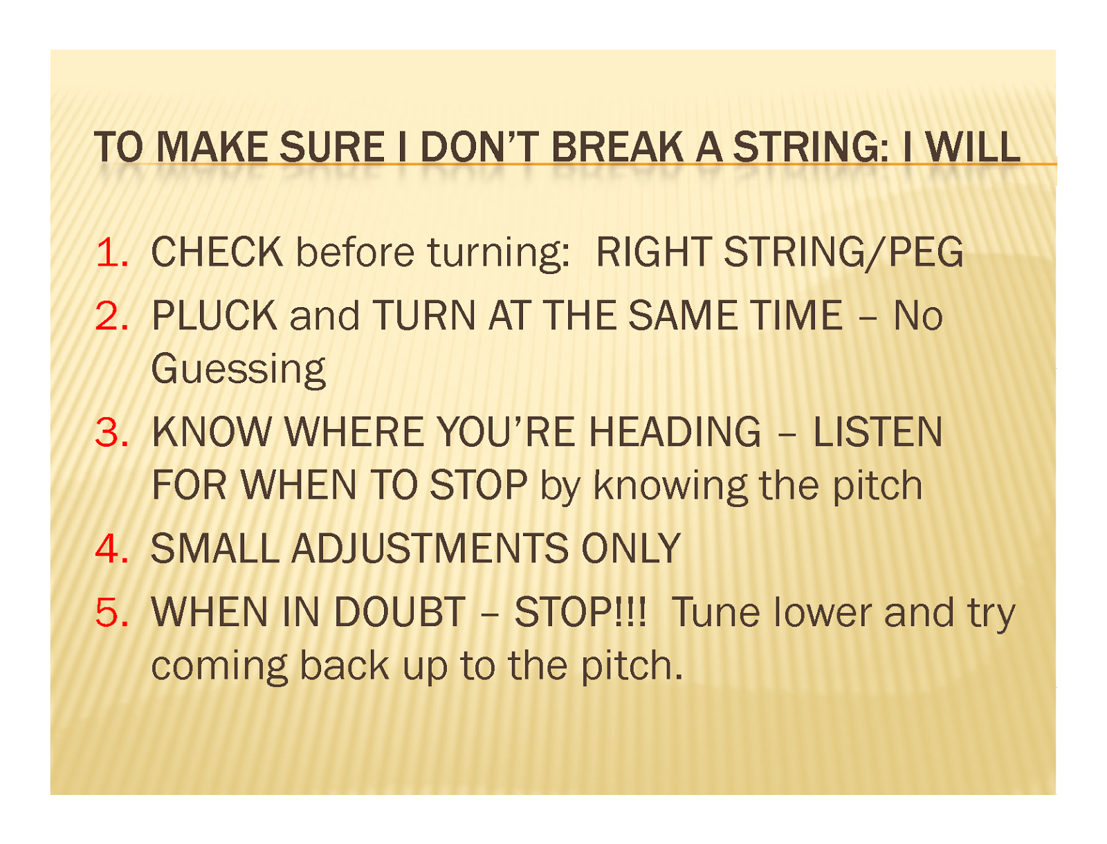 Orchestra Classroom How to teach students to tune in beginning