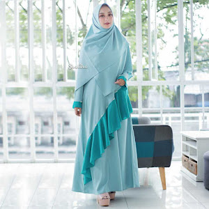 Gamis Dress Mutiara Dark Avocado