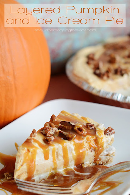 layered pumpkin and ice cream pie