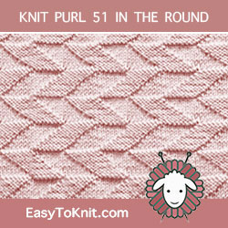 Parallelogram Knit Purl, easy to knit in the round