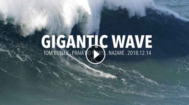 Gigantic Wave Tom Butler Nazaré Portugal - 2018 12 14 Surf Big Waves 4K