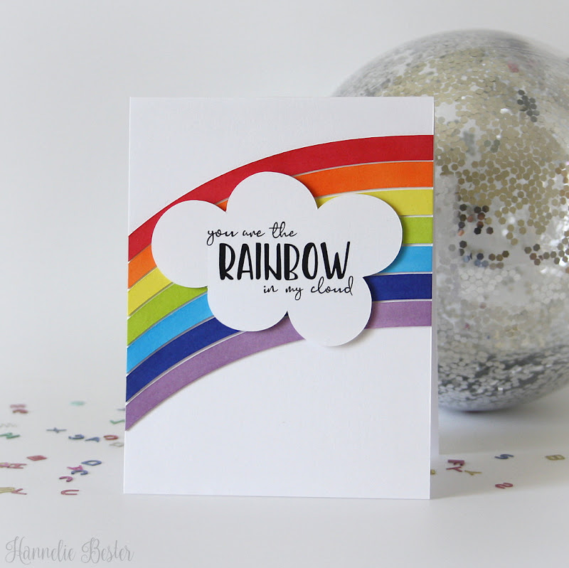 Clean and simple rainbow card