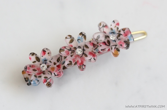 Accessorize flowery hair pin