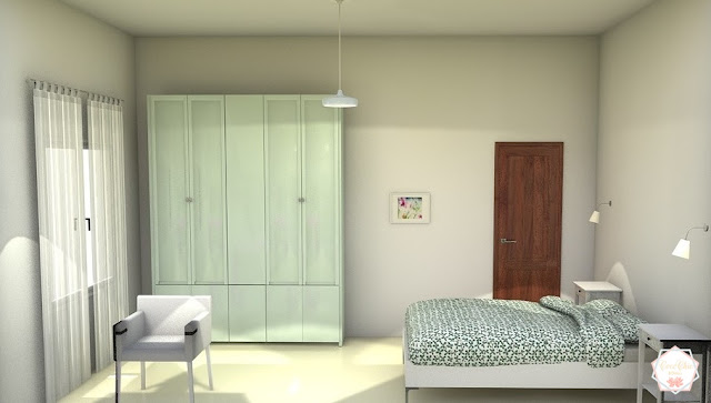 Diseño 3D dormitorio make up