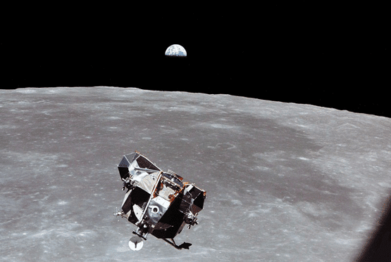 Imagem da NASA de suposta visita a lua em 1969