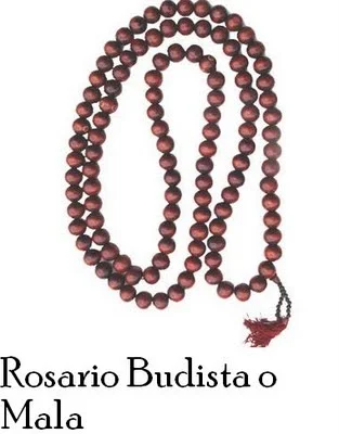 rosario, budista, mala, bisutería, espiritual, manualidades mágicas