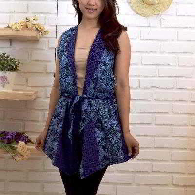 Contoh Model Rompi Batik Modern dan Modis Model Rompi Batik Wanita Modern