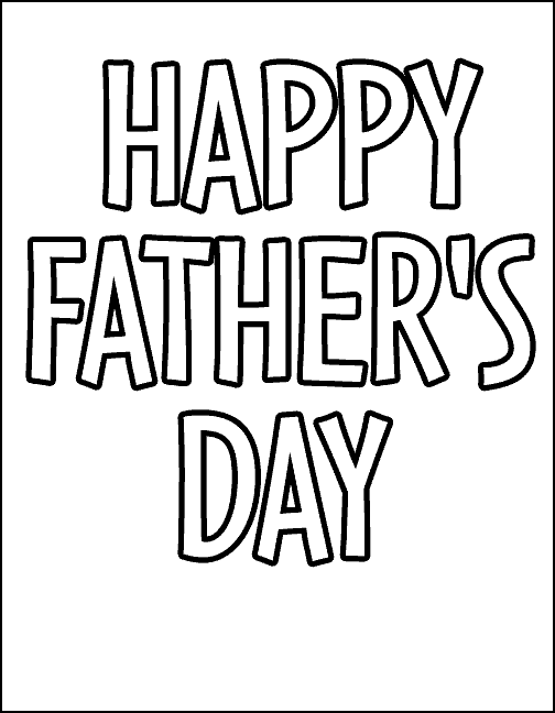 Coloring Pages Of Happy Father's Day