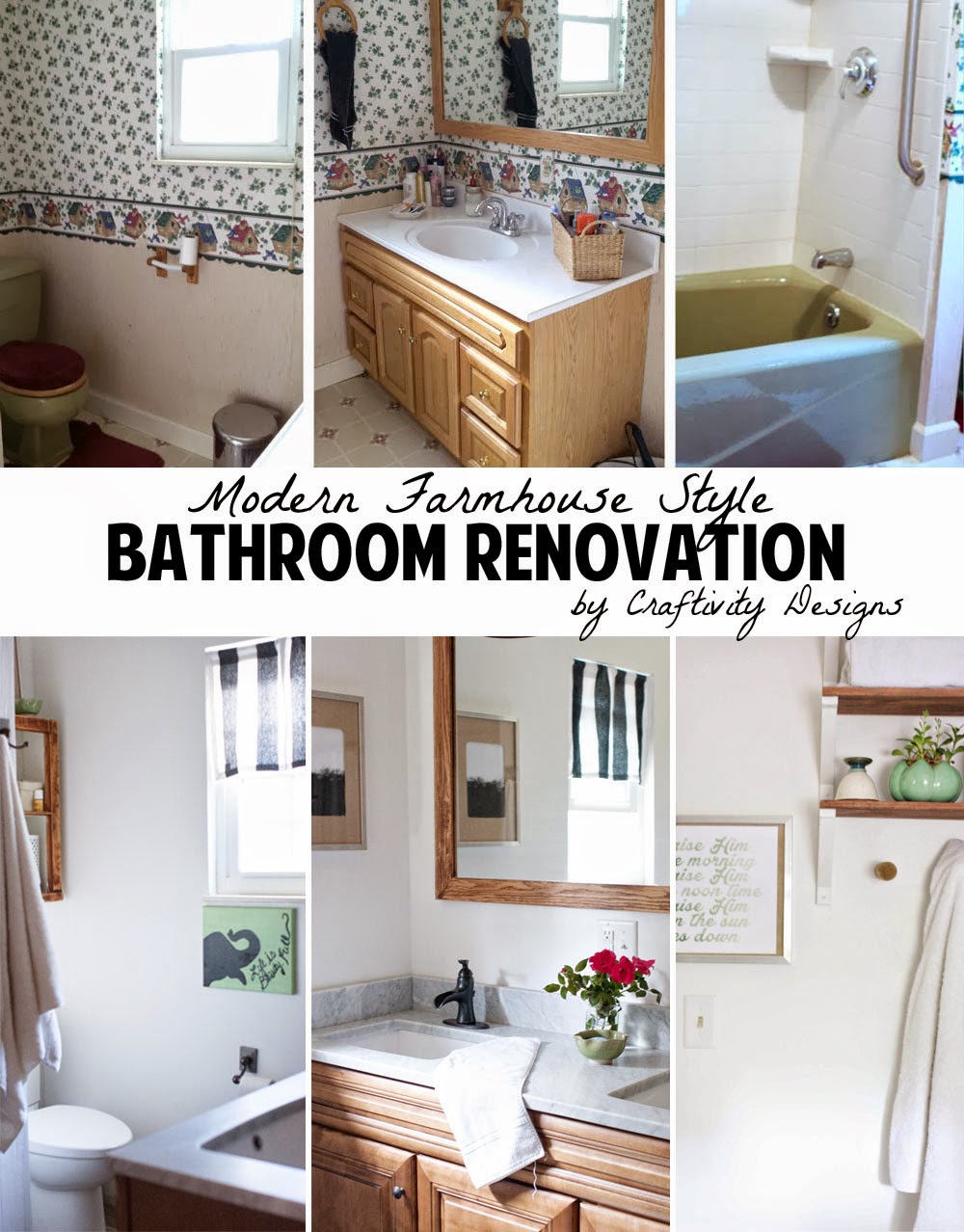 Budget-Friendly Modern Farmhouse Bathroom Renovation – Craftivity Designs