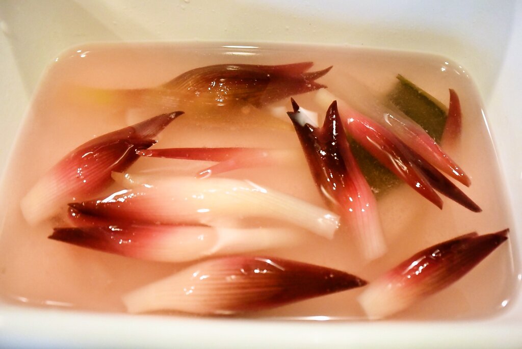 Recipes for Tom Myoga no amazuzuke / Japanese ginger buds marinated in