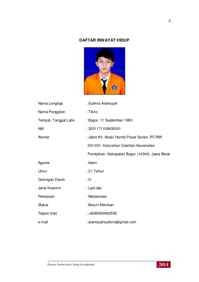 10 Daftar Riwayat Hidup Sederhana ben jobs