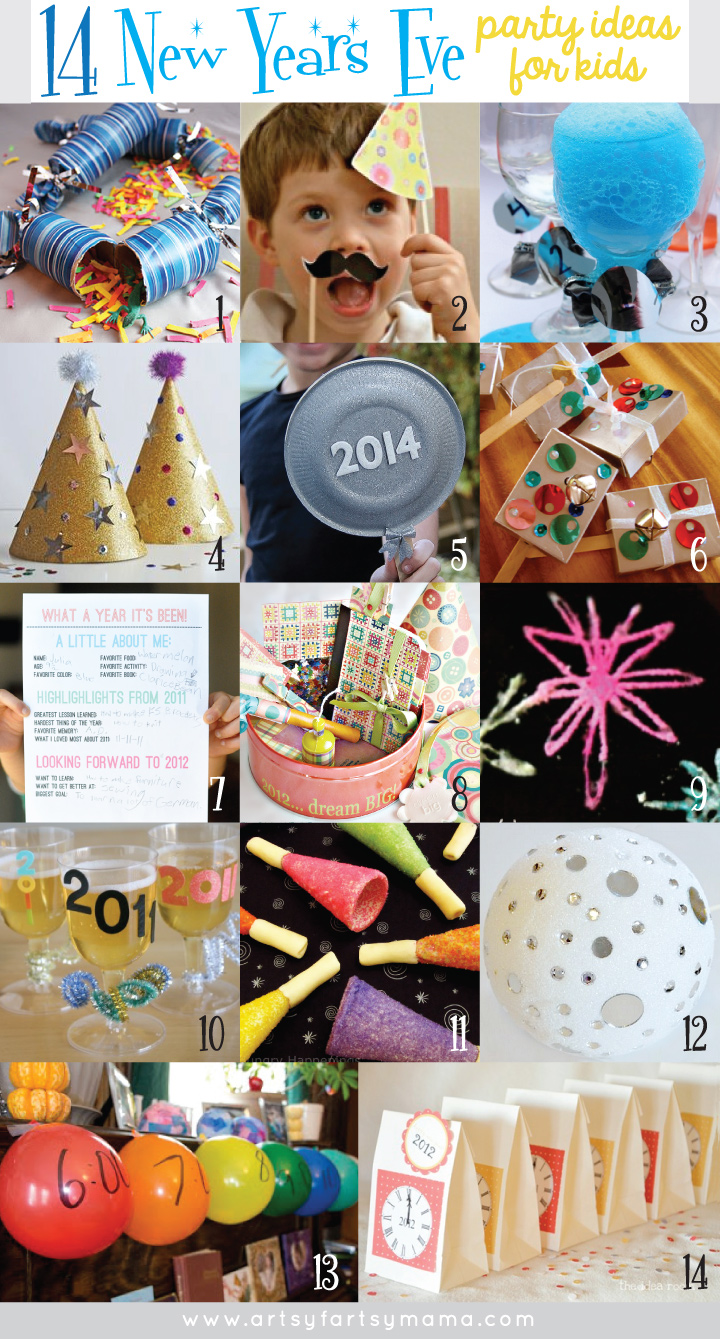 14 New Years Eve Party Ideas for Kids at artsyfartsymama.com