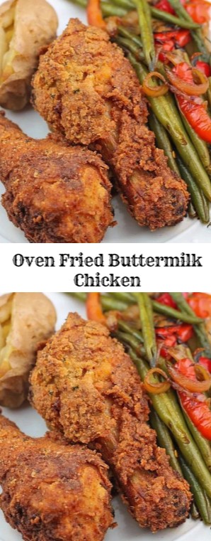 Oven Fried Buttermilk Chicken - Recipes Mom
