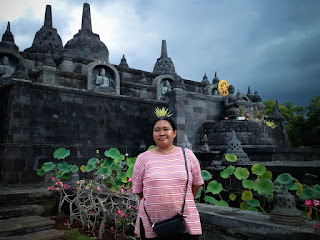 Religious Traveler Woman Enjoy A Holiday In The Buddhist Temple At Buddhist Monastery North Bali Indonesia