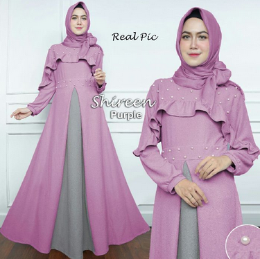 baju gamis lebaran untuk orang gemuk | Model baju wanita, Model pakaian