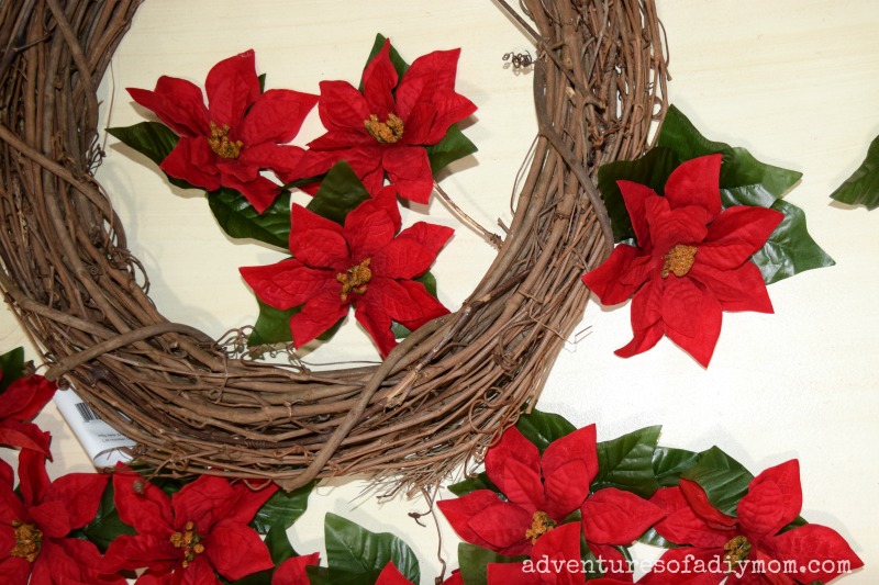 How to Make a Christmas Poinsettia Wreath Adventures of a DIY Mom