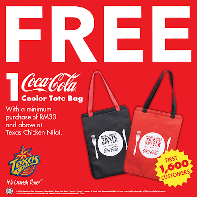 Texas Chicken Nilai Free Coca-Cola Cooler Tote Bag