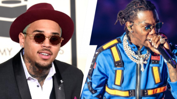 Chris Brown desafia Offset para luta e provoca: “Você tava todo mansinho no show do Drake”