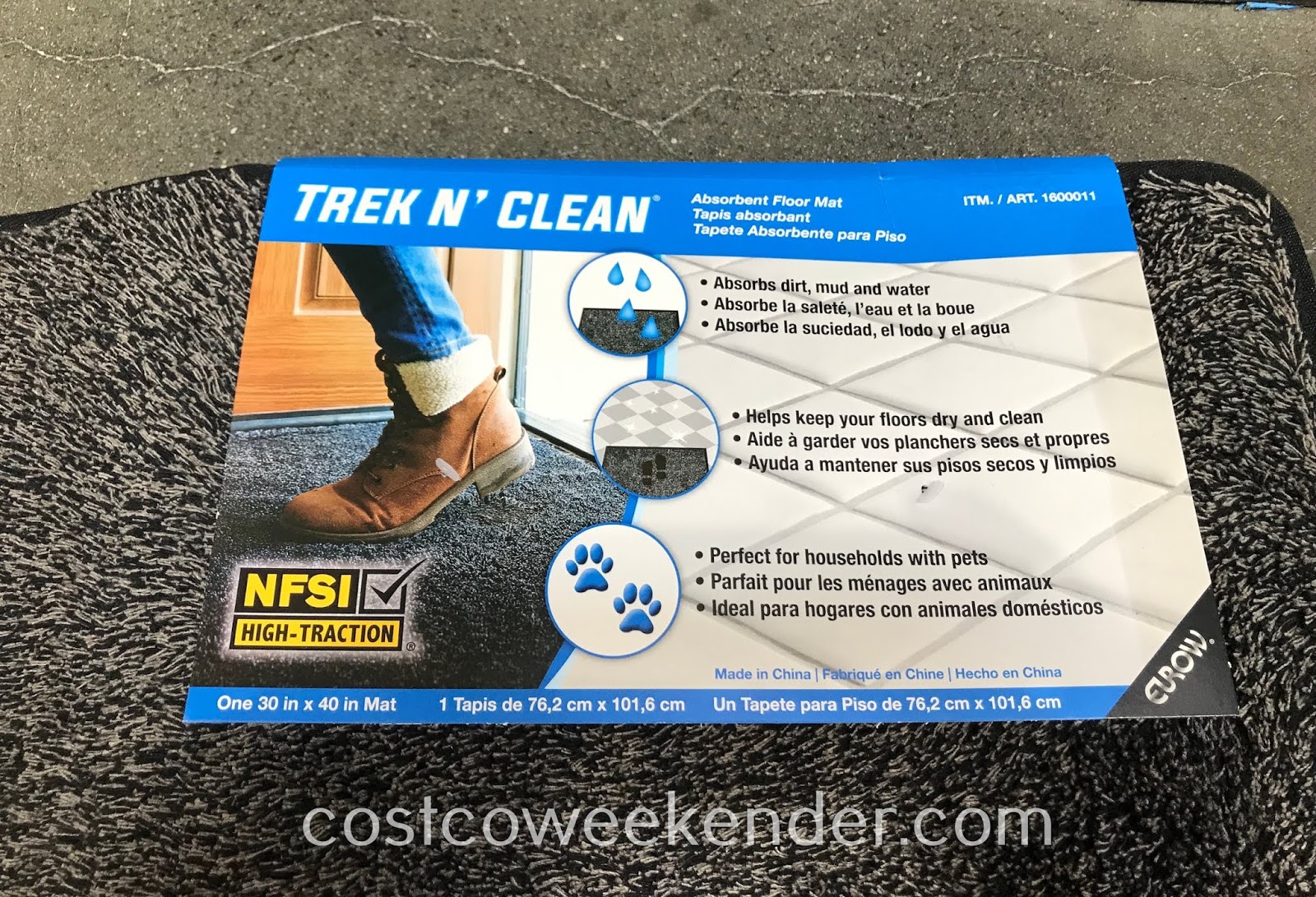 Trek N' Clean Absorbent Floor Mat Costco Weekender