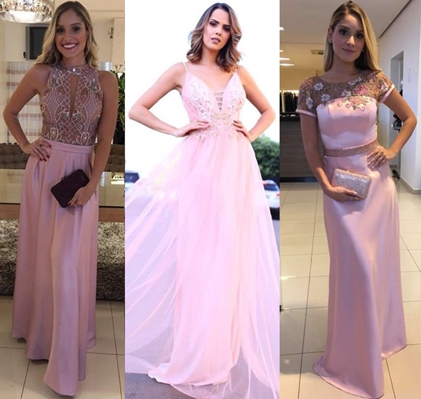 vestido rosa quartzo madrinha