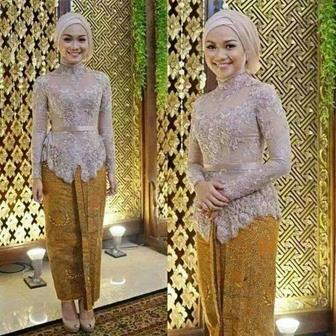 Model Batik Kombinasi Brokat Untuk Pesta Pernikahan