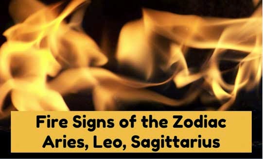 Zodiac Signs: Aries Leo and Sagittarius