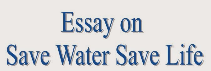 Save water save life essay