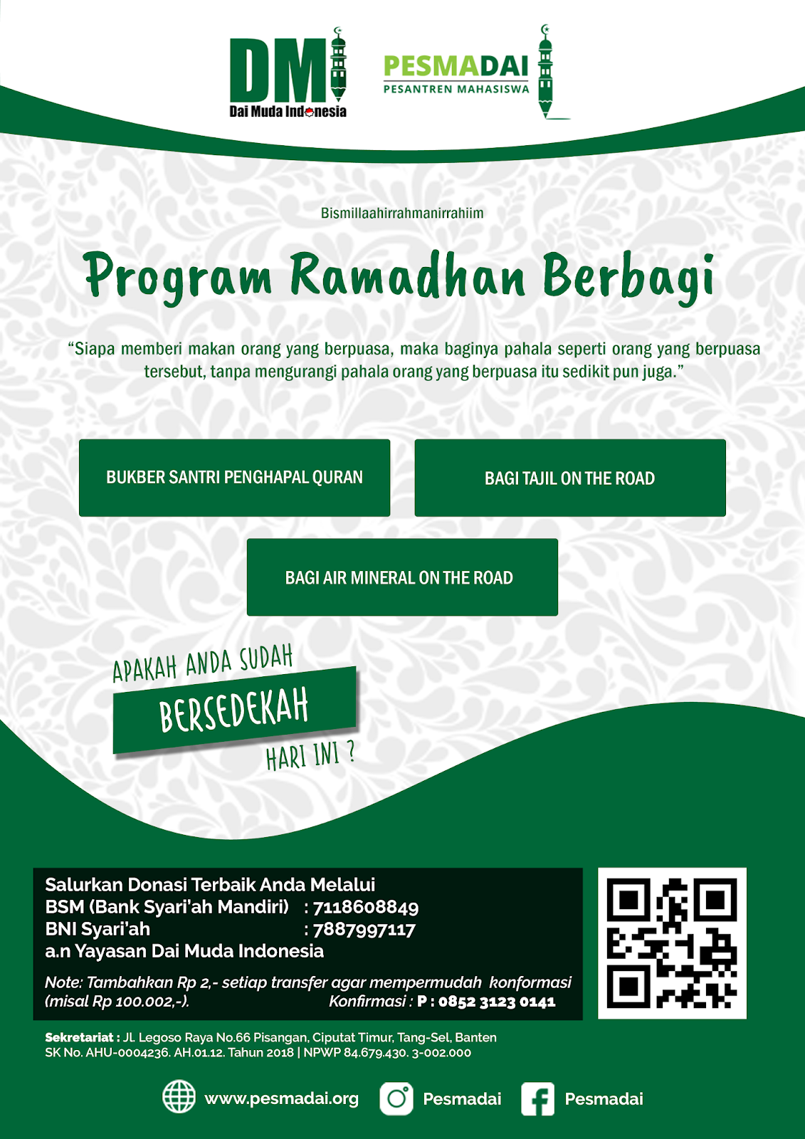 Puasa, Yuk Ikutan Kontribusi Berbagi Makanan Buka Puasa – Pesantren