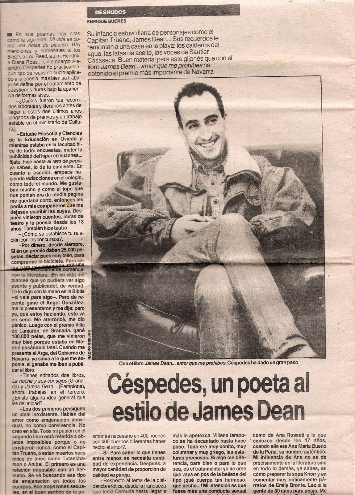Enrique Bueres; La Voz de Asturias, entrevista.