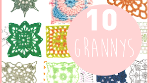 10 patrones de grannys tejidos al crochet / cuadros / squares