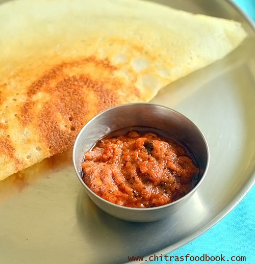 Easy Tomato Garlic Chutney For Idli Dosa Thakkali Poondu Chutney