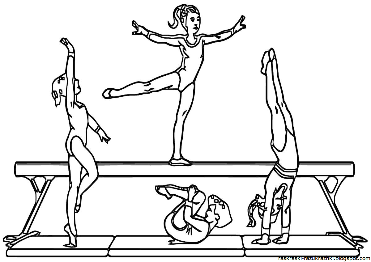 Gymnastics Coloring Pages  Sports coloring pages, Coloring p