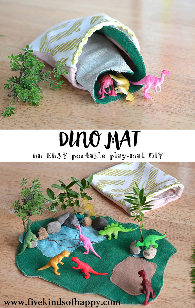 Easy DIY dinosaur play mat toy