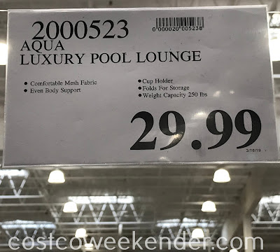 Deal for the Aqua Luxury Pool Lounge at Costco