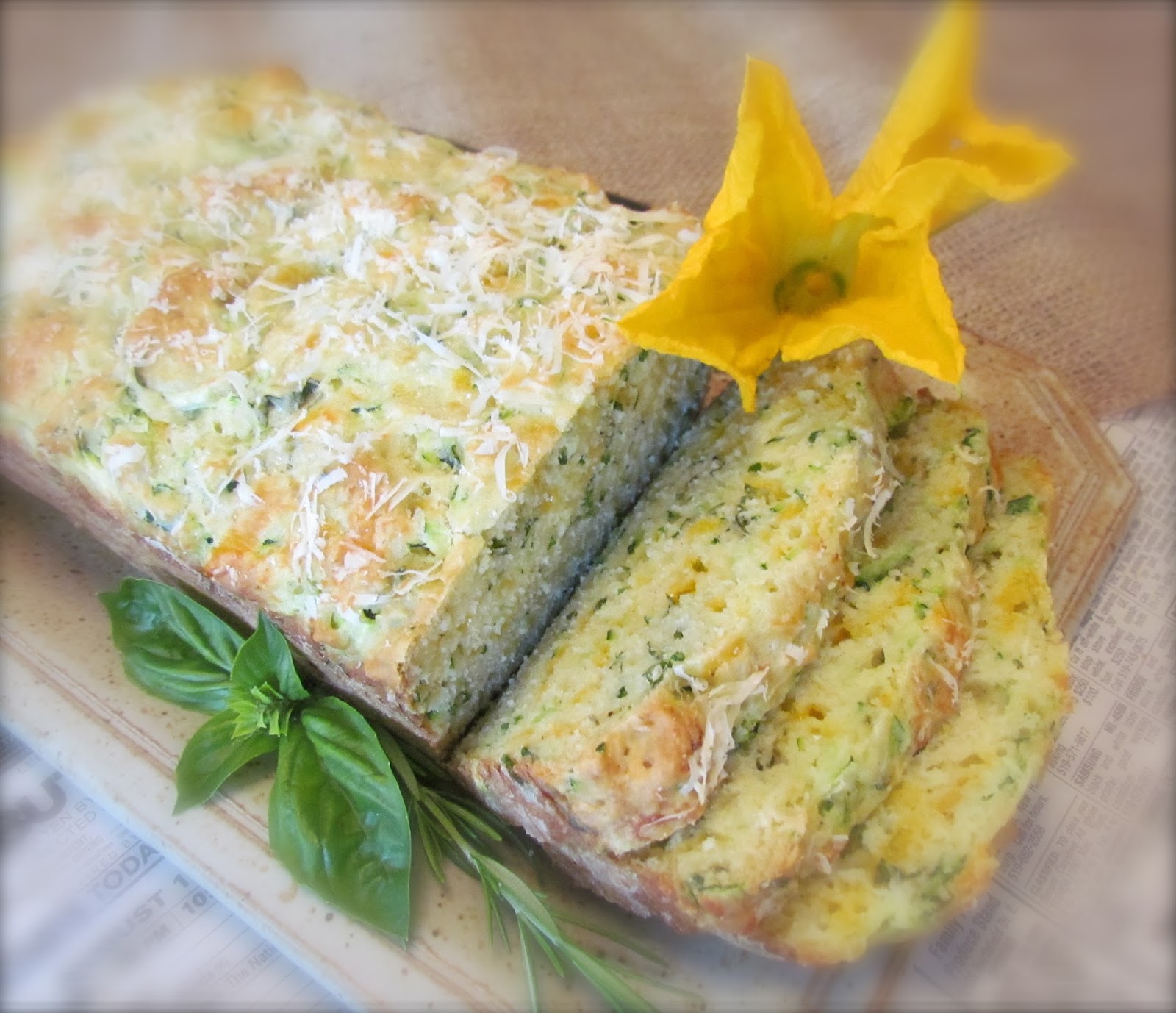 Rhubarb & Roses Savoury Zucchini Bread