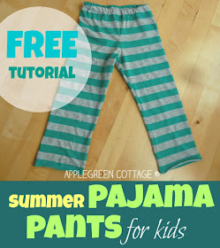 How to make summer PAJAMA PANTS for kids - AppleGreen Cottage