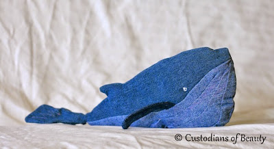 DIY Denim Whale | Recycled Jeans | CustodiansofBeauty.blogspot.com