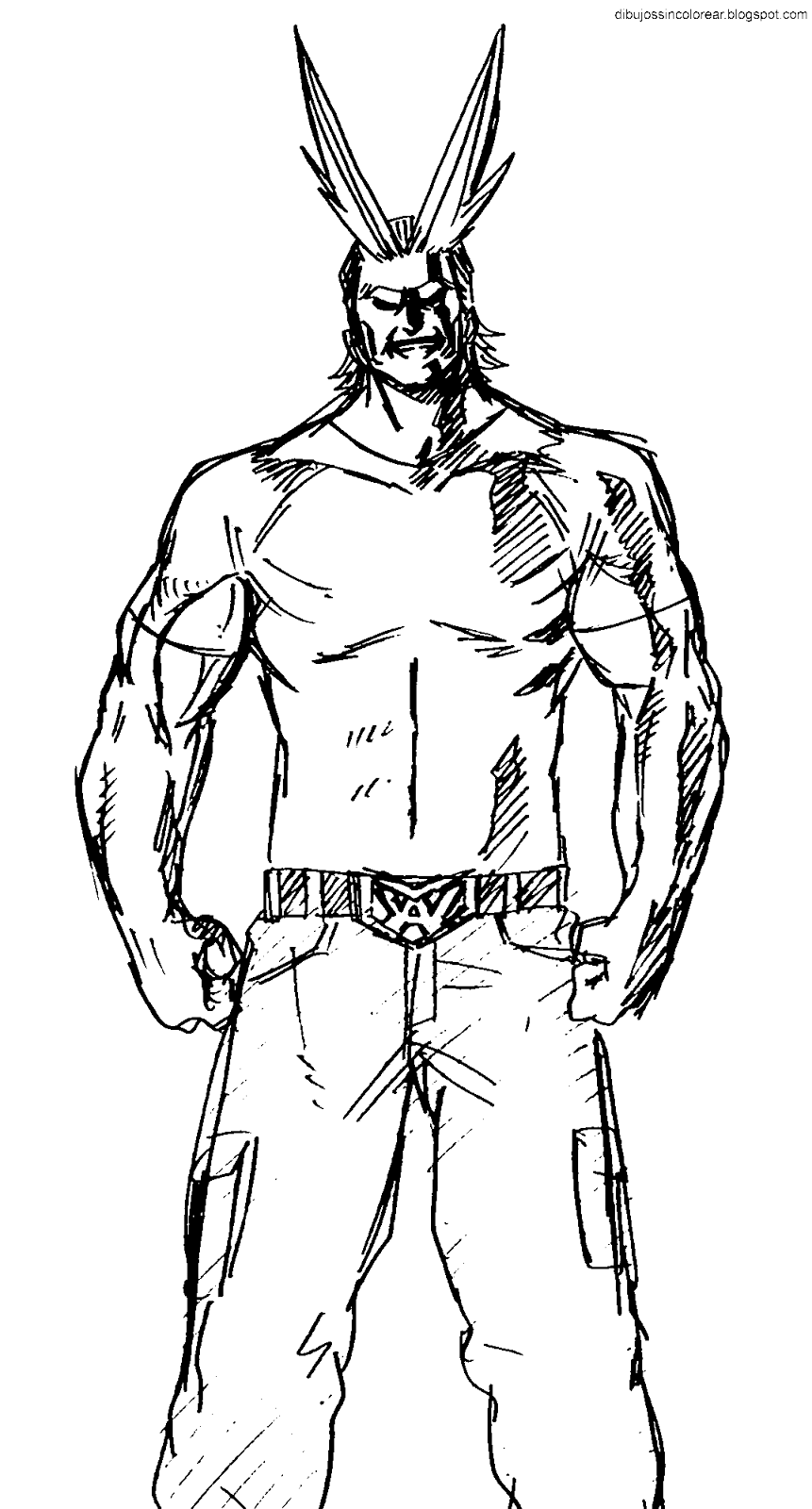 Dibujos Sin Colorear: Dibujos de personajes de My Hero Academia para