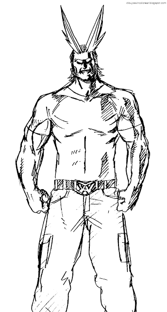 Dibujos Sin Colorear: Dibujos de personajes de My Hero Academia para