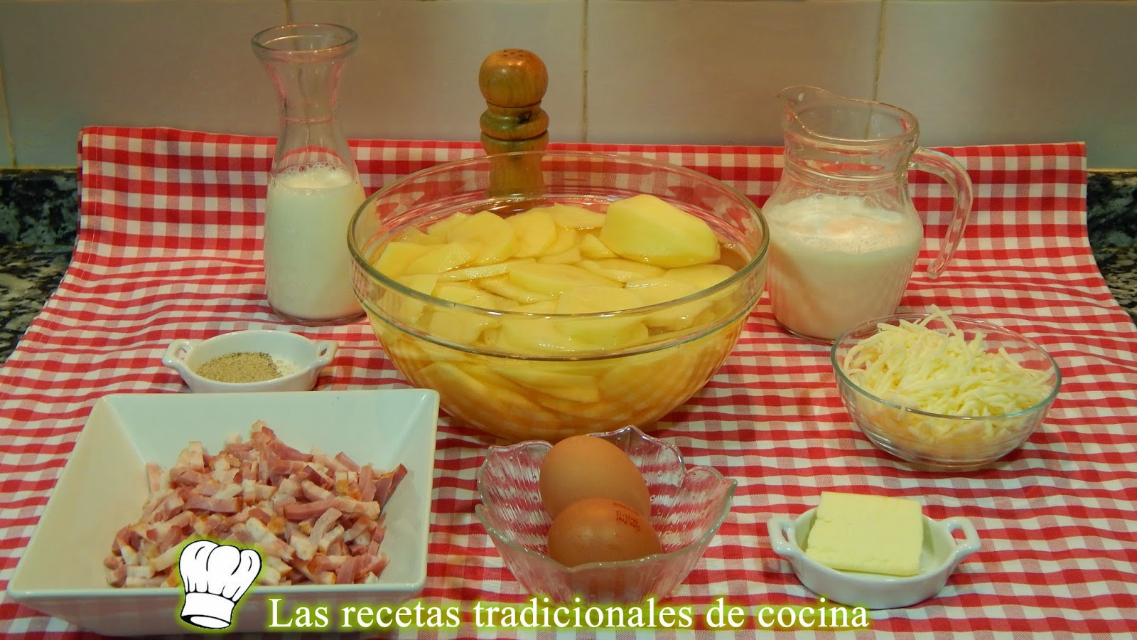 Receta de pastel de patatas y beicon