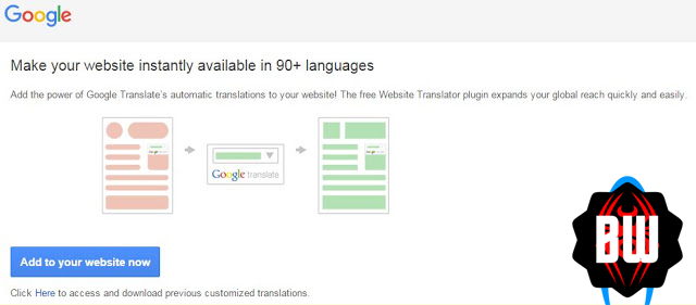 Cara Pasang Google Translate untuk Blog