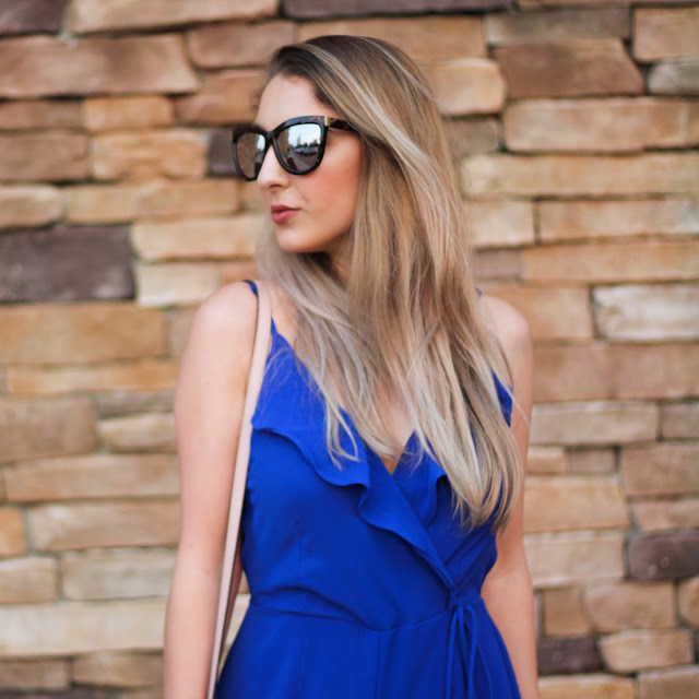 OUTFIT INSPIRATION // ROYAL BLUE ROMPER A Classy Fashionista