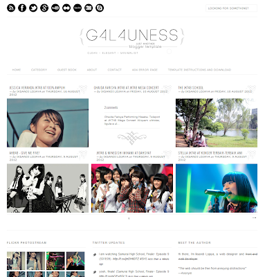 Galauness, a minimalist clean blogger template