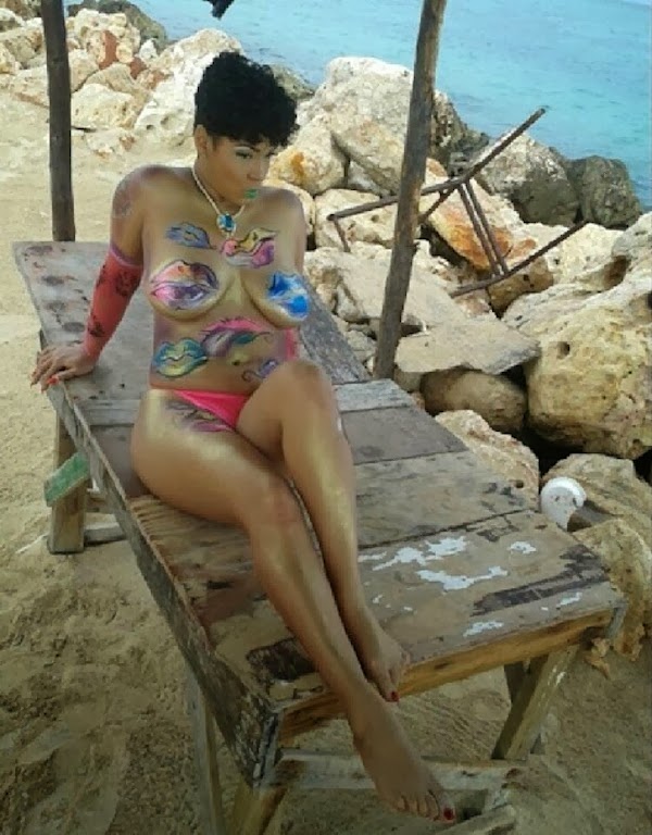 Dancehall artiste Danielle D.I Goes nude, Check out the Breastssssss!!