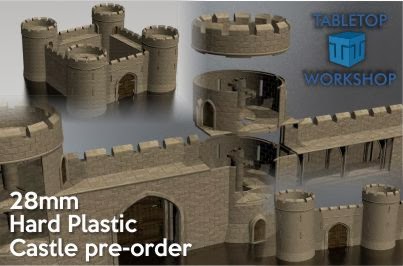 28mm MEDIEVAL FORTIFIED CASTLE WALL TABLETOP WORKSHOP NEW 